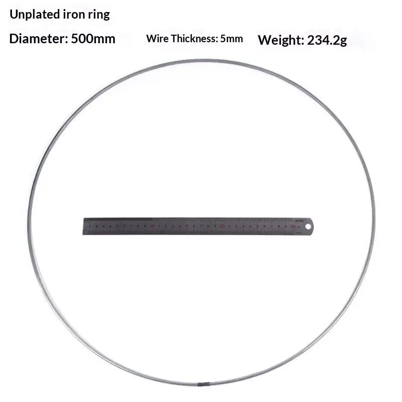 Round Metal Dreamcatcher Hoops 5Pcs Welded Iron Rings 35-250mm for Macrame DIY Craft Art Project Supplies