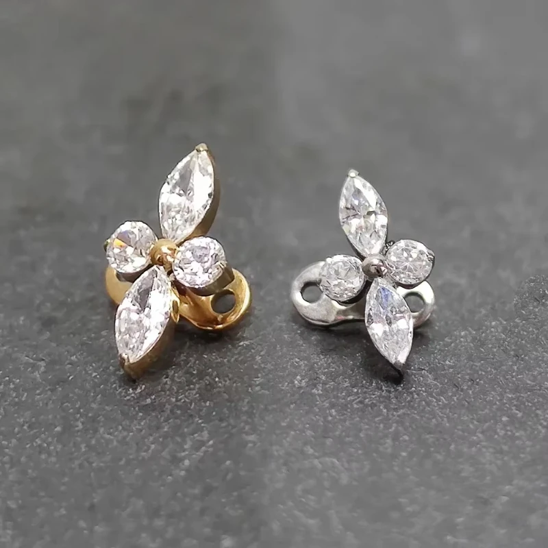 Titanium Helix Piercing Microdermal Studs, Dermal Anchor