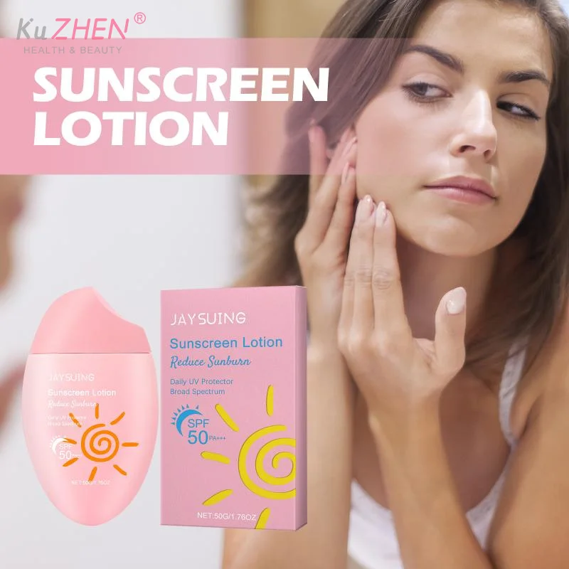 Face Sunscreen SPF 50+ Water Resistant Prevent Sunburn UV Protection Nourishing Skin Broad Spectrum Refreshing Sunblock Lotion