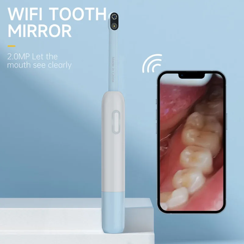 

1080P Wireless Oral Camera Dental HD Mirror Camera WIFI Intraoral Tooth Endoscope Borescope For Home Care and Examination
