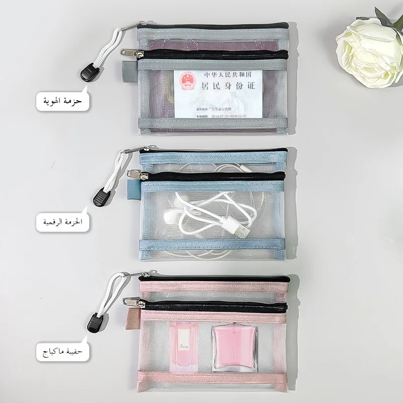 Bolsa de armazenamento de documentos de viagem, carteira portátil, porta-cartões, capa de proteção de identificação de passap...