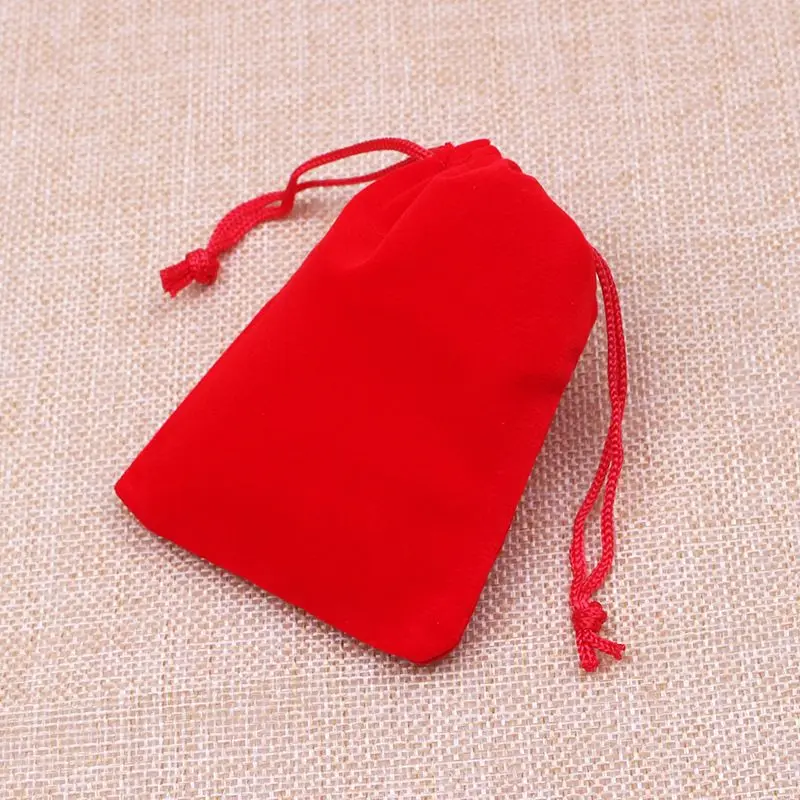 Bolsita de terciopelo para guardar joyas, bolsa de regalo con cordón, para fiestas de boda, contenedor de cuentas, suministros de almacenamiento, 10 piezas