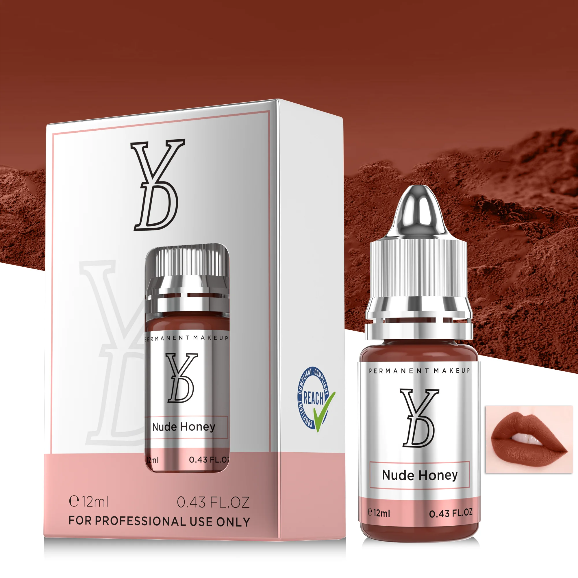 Tattoo Ink YD POWDER Liquid Pigment 12ml Nude Honey Semi-Permanent Tattoo Consumable PMU Professional Body Art Lips Tattoo Ink