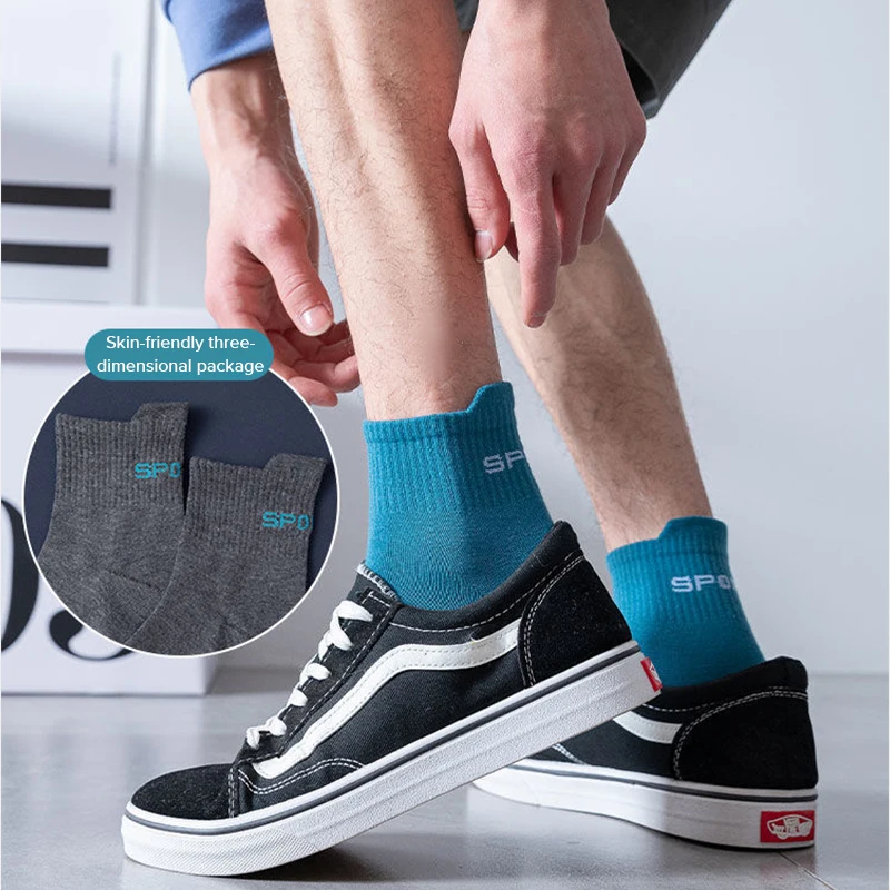 5 Paar/Los hochwertige Herren socken atmungsaktive Baumwolle Sport lässig bequeme Mode Straße lustige Röhre neuen Stil kurze Socke