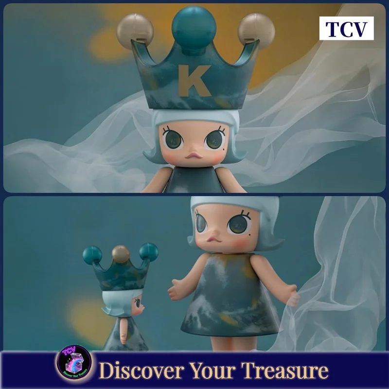 Tcv popmart mega real molly 400% daidi para amar decoração caixa cega figuras caixa misteriosa jogo na moda grande verde presente de natal