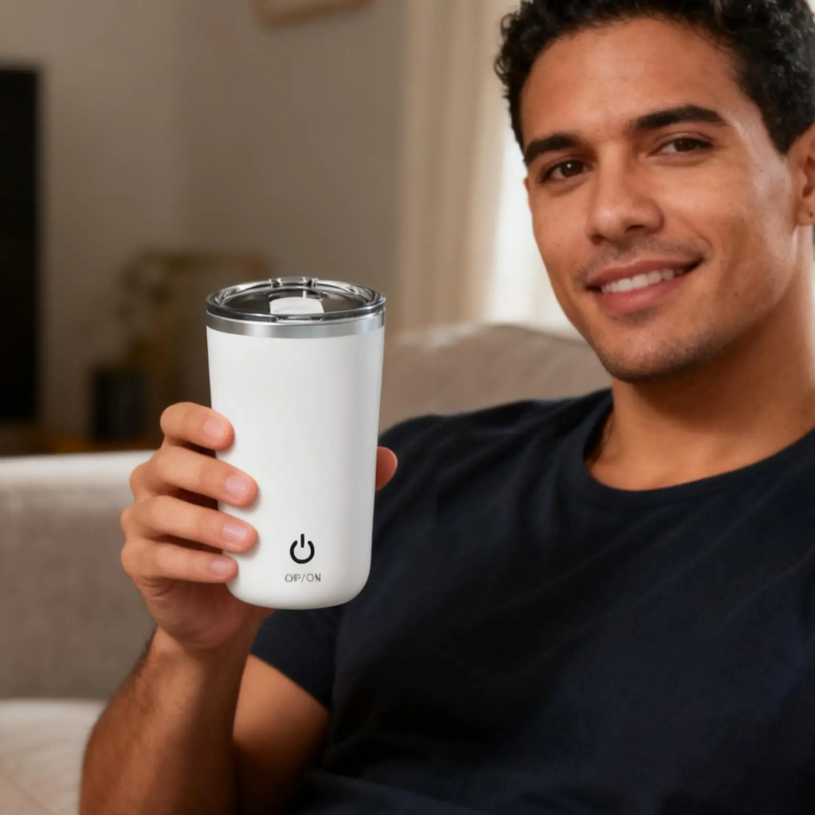 

Кружка для перемешивания, портативная, с длительным сроком службы батареи, автоматическая кофейная чашка с магнитом для смешивания для любителей фитнеса, женщин, профессионалов, колледжа