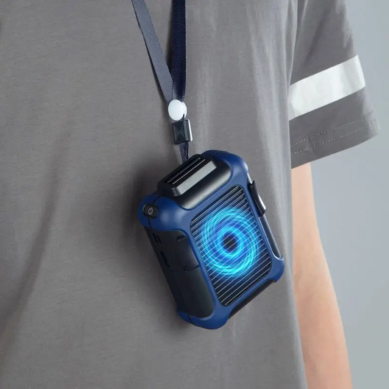 مروحة تبريد صغيرة، مروحة بمشبك خصر صغير، مروحة USB محمولة، 3 سرعات تروس قابلة للتعديل، مروحة تهوية صغيرة يمكن ارتداؤها، مبرد