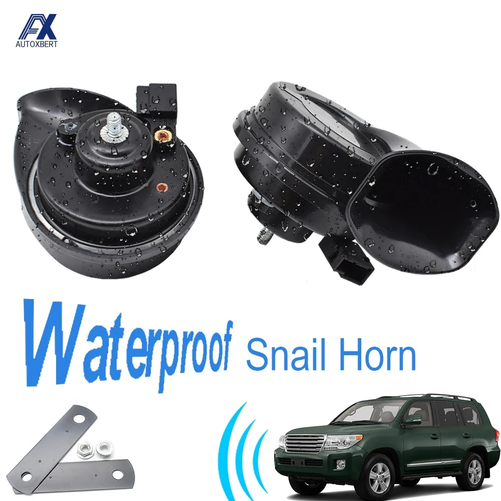 

Snail Horn For Toyota Land Cruiser J100 J200 1997-2020 12V 110-125db Loud Waterproof Car Horns 410/510Hz Dual Tone Auto Horns