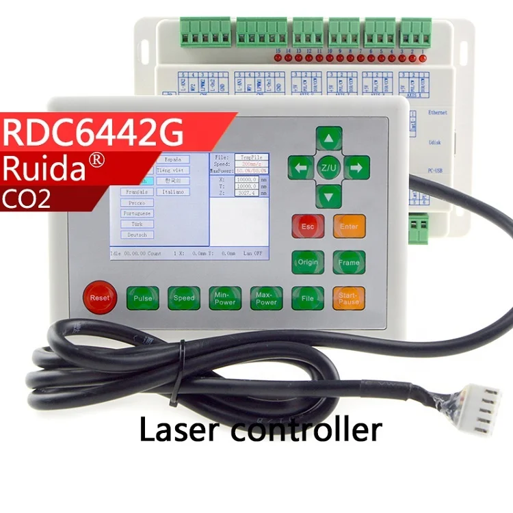 CNC Co2 Laser Cutting Engraving Machine Control System Dsp Panel Ruida Laser Controller RDC6442g 6442 RDC6445