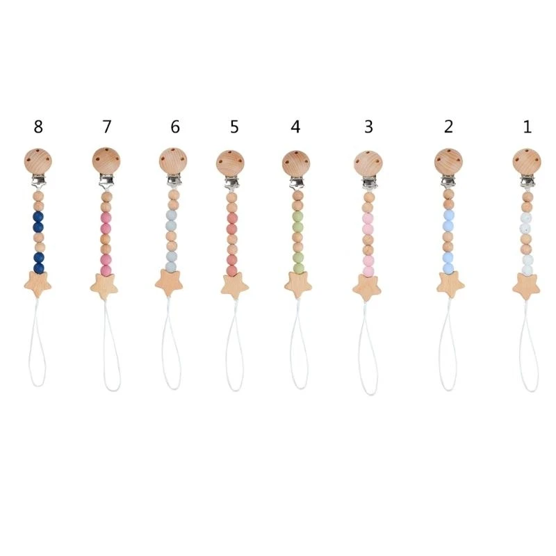 

Baby Girls Boys Pacifier Holders Baby Infant Toddlers Pacifier Strap Teether Toy G2TD
