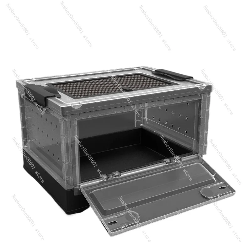 

Hamster Cage Collapsible Reptile Glass Container Hedgehog Feeding Box Modern Pet Breeding Kennel