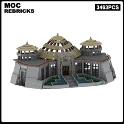 Medieval  Series Modular Building Raptor Fence MOC  Dinosaur Park Visitor Center Model Technical Bricks Assembly Children Toys