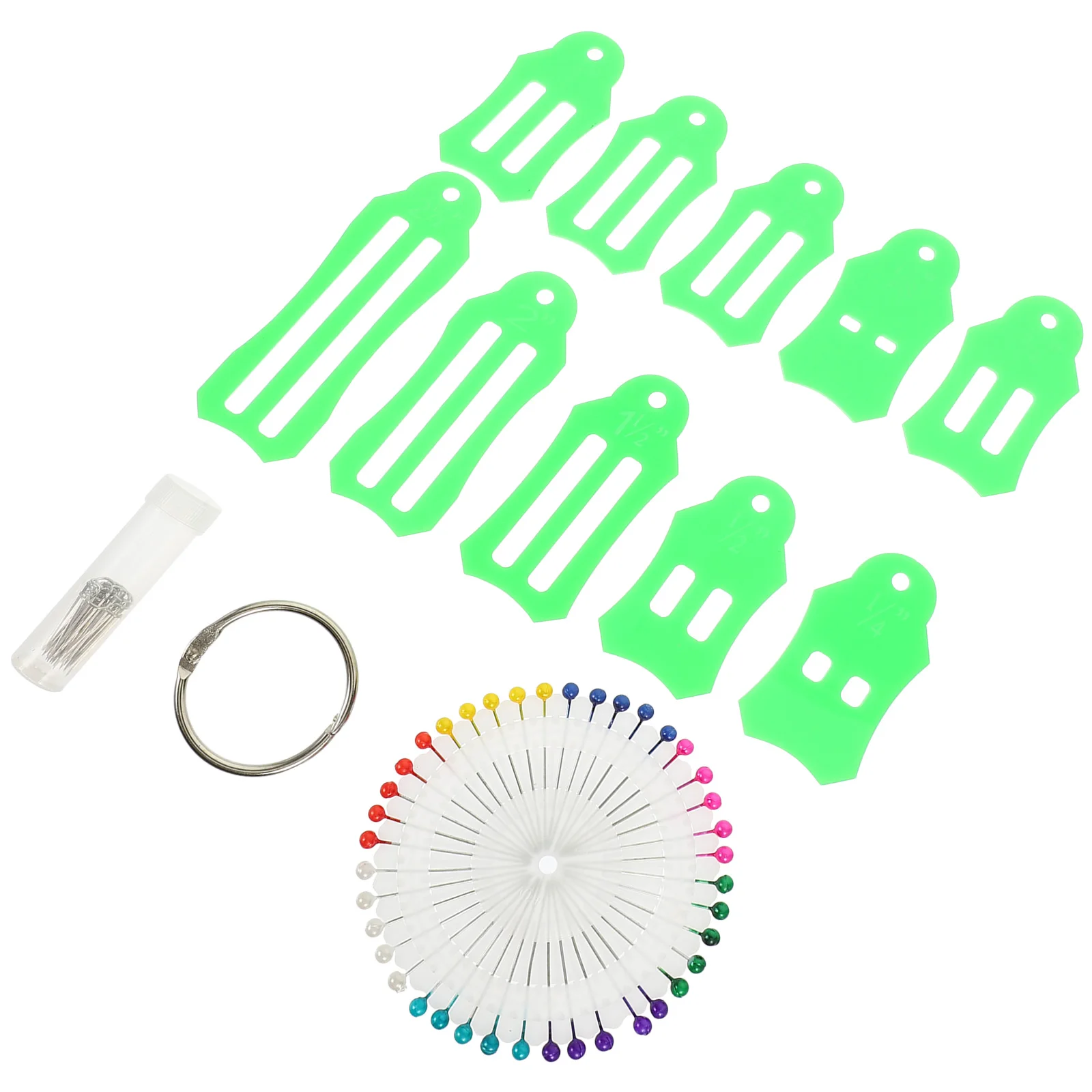 

1 Set Household Fabric Bias Tape Maker Pin Folding Tool Set For Diy Quilting Supplies Multi-Sized Portable Sewing