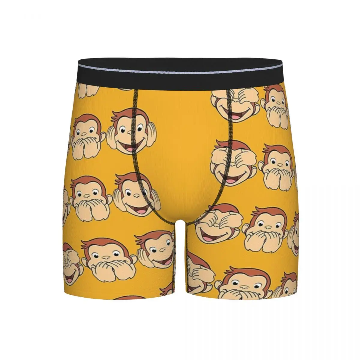 

Long Boxer Underpants Shorts Curious George Panties Male Ventilate Underwear for Homme Man Boyfriend Gift