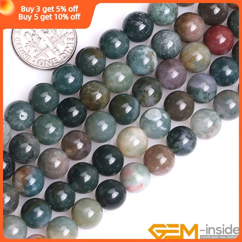 4 6 8 10mm Natural Stone Beads For Jewelry Making DIY Accessories For Bracelets Round Agates Beads Strand 15 inch Wholesale