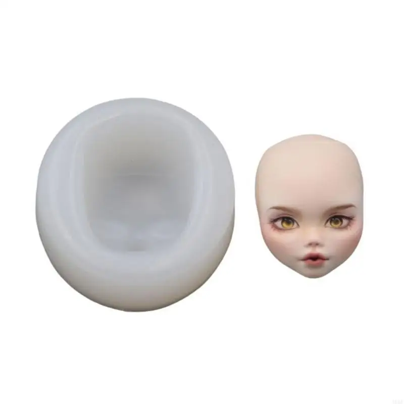 

A9BF Elf Face Clay Molds Dolls Face Epoxy Resin Casting Molds for Crafting Elf Dolls