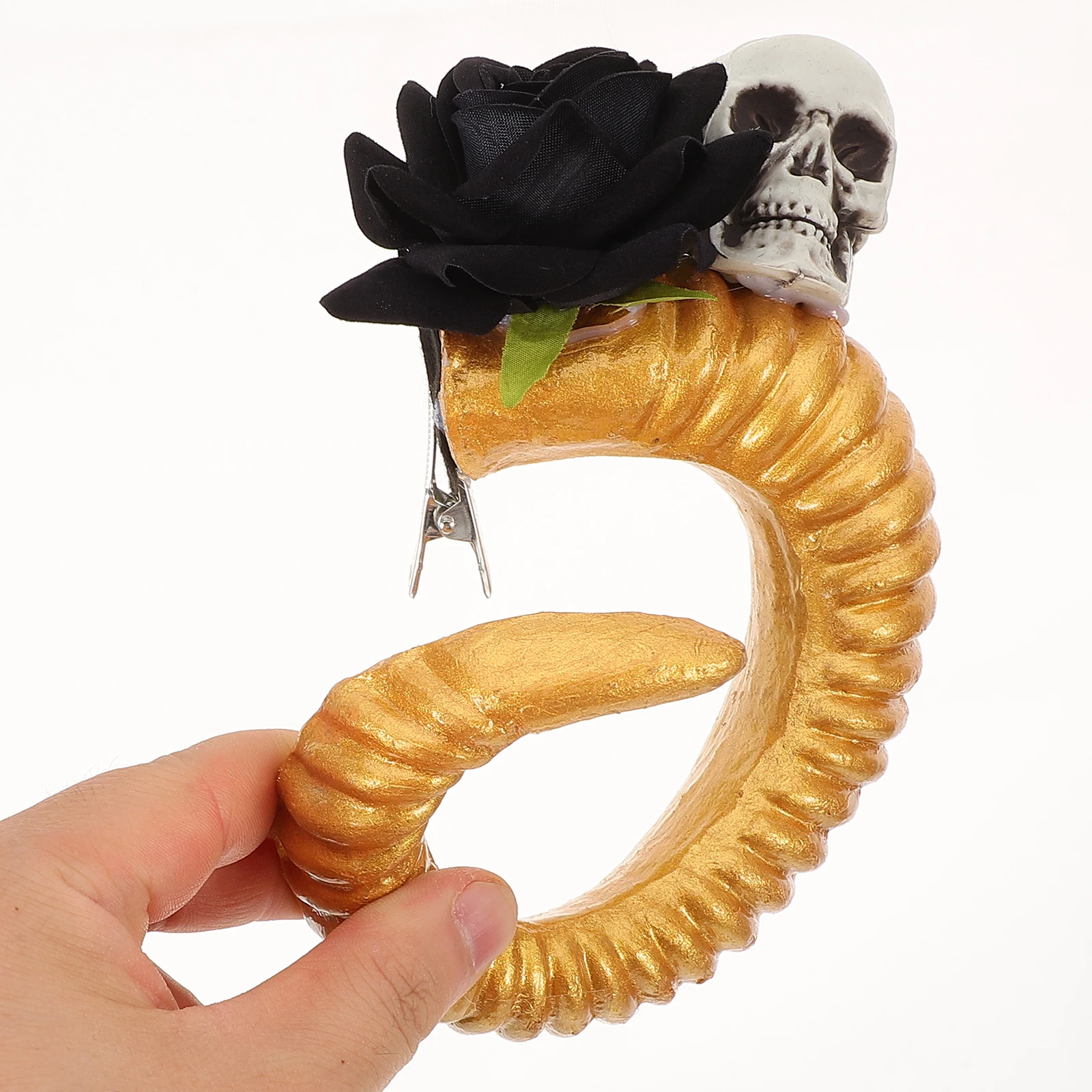 

1 Pair Gothic Sheep Horn Hair Clips Halloween Hair Accessories For Women Girls Cosplay Party Costume Masquerade Carnivals