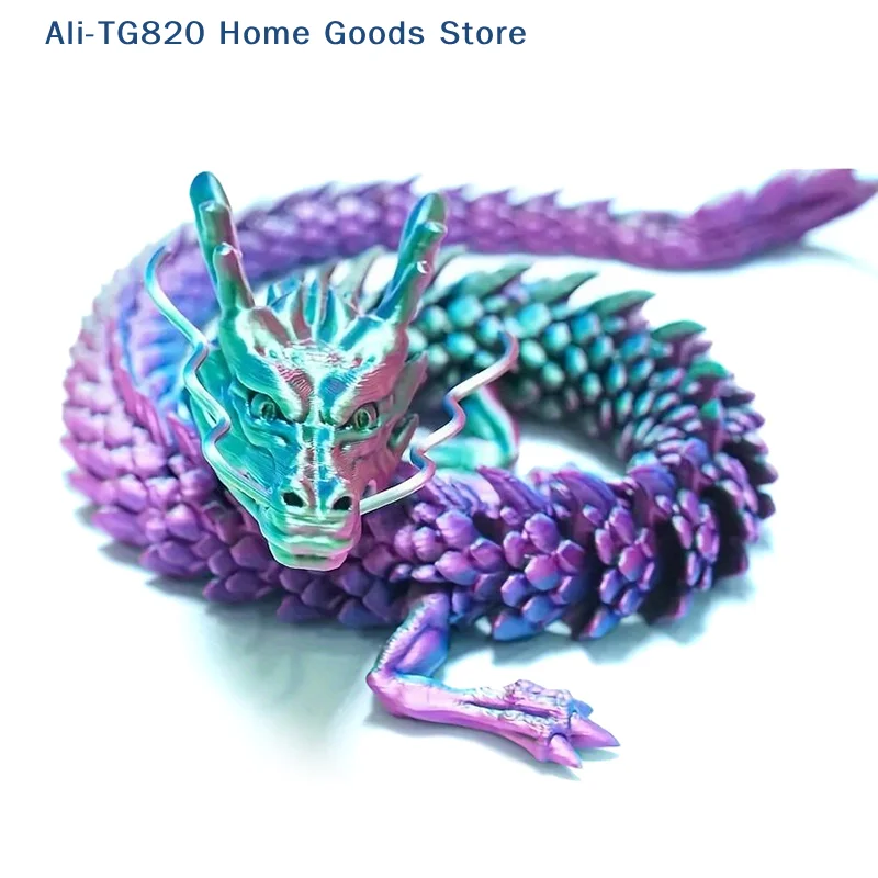 [TG820]3D Printed Chinese Dragon Full Body Joints Movable Home Furnishing Decoration Ornament Worth Collecting Creative Toys