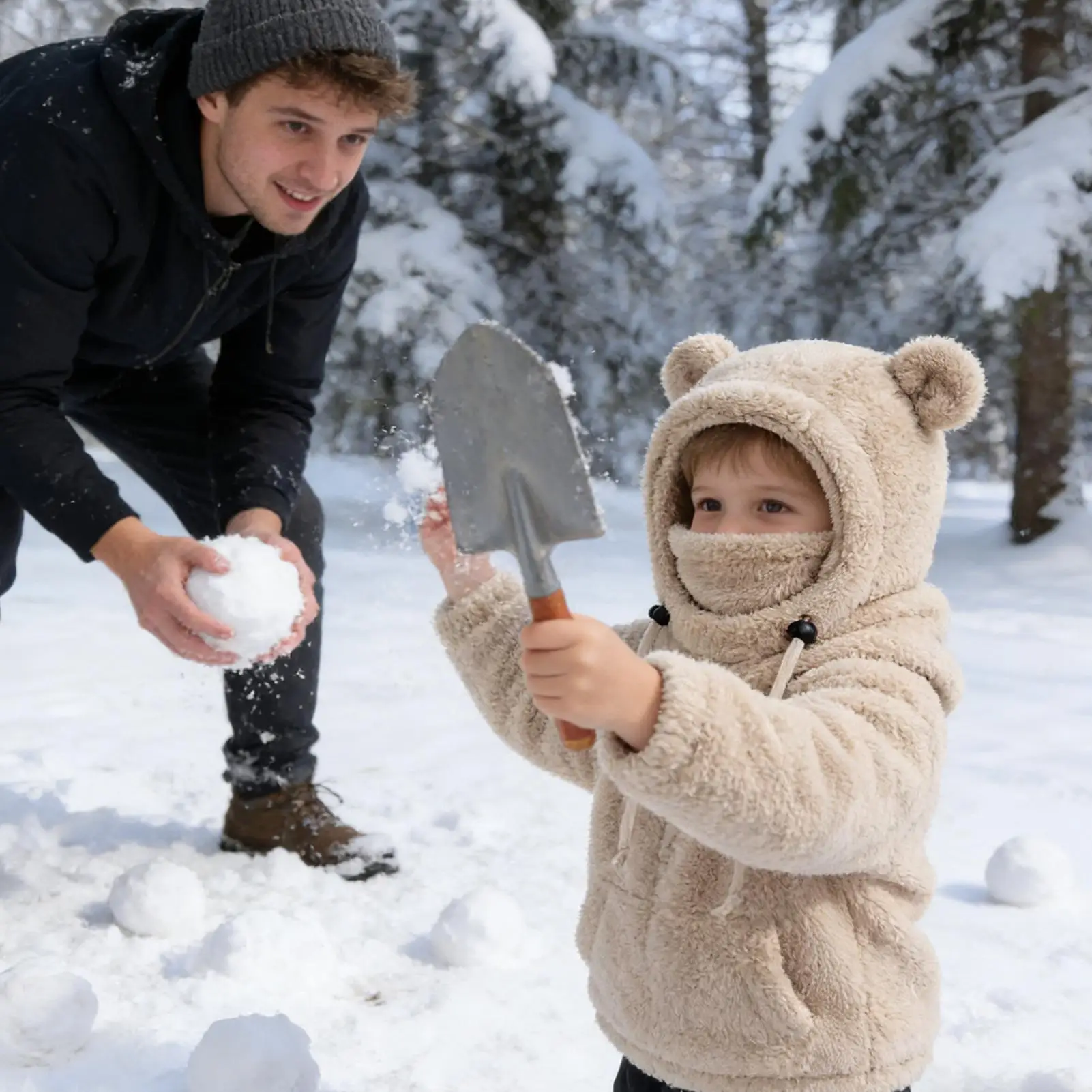 

Girls Winter Hat Fleece Warm Headwear Cold Weather Thermal Hat Face Cover For Kids Boys Girls Outdoor Cycling Snowboarding