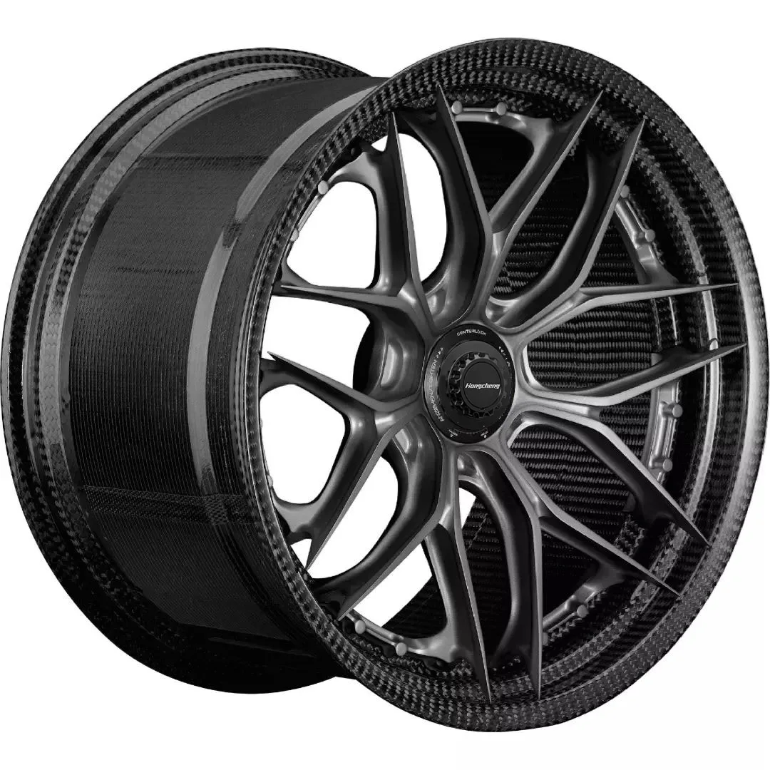 

2-Piece Carbon Fiber Forged Wheel With Black Finish 5x112 5x114.3 5x120 Aluminum Alloy Rims 16-24 Inch For Porsche Panamera Gts