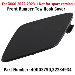Car Unpainted Front Bumper Tow Hook Cover Cap For Volvo For XC60 2022-2023 40003790,32234934 Not For Sport Version Accessories