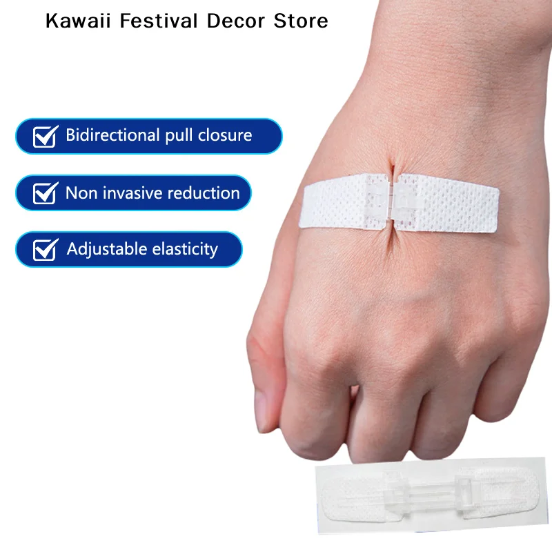 【K】Zipper Band-aid Painless Wound Closure Patch Suture-free Wound Dressing Patches Zip Suture Reducer Band Aid Outdoor Portable