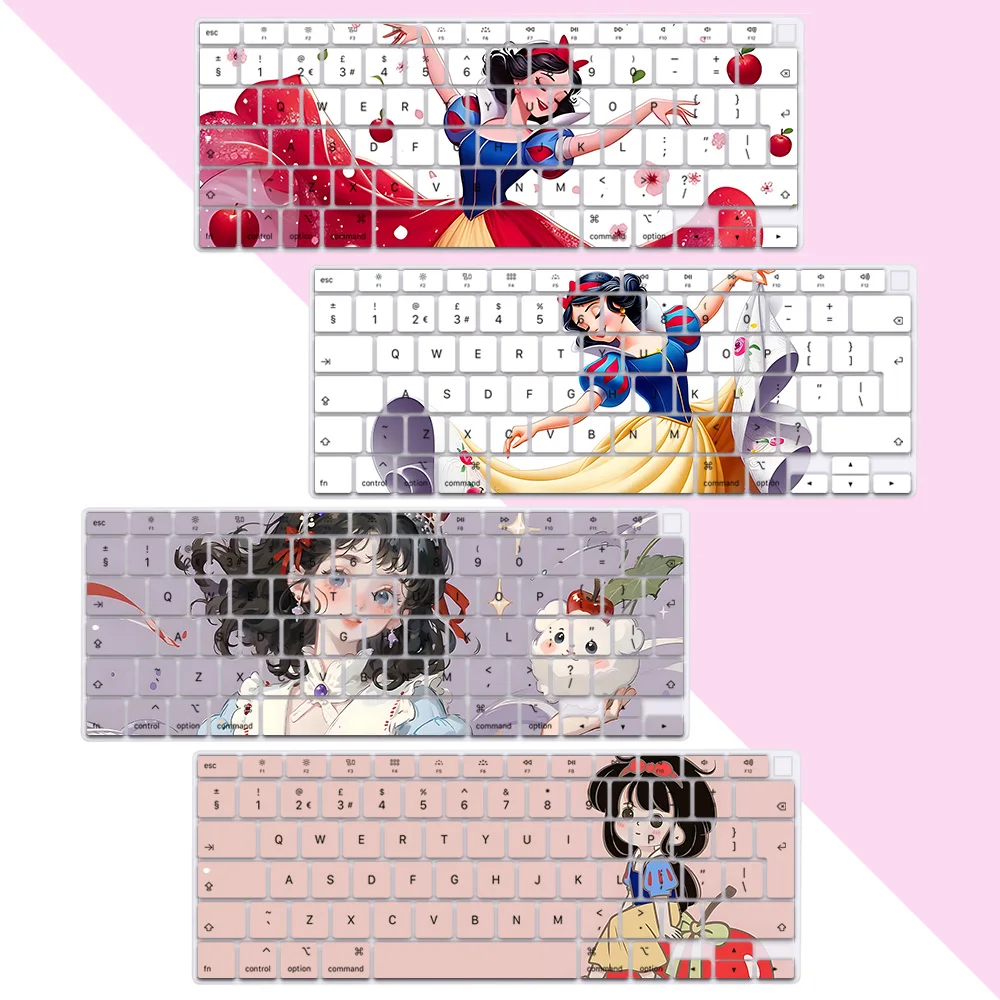 

Snow Whites EU Layout Color Print Soft Silicone Keyboard Cover For Macbook 2020 Air A2179 A2337