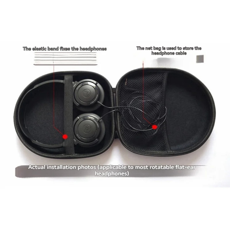 優れたキャリングケース ON-EAR J03B、J03S T450BT ヘッドフォン収納ボックス キャリーバッグ Sony CH520 XB650BT WH-Ch700n レッド
