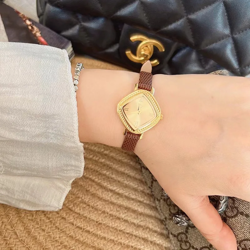New high-end elegant trend fashion simple classic square style automatic waterproof quartz watch luxury birthday gift