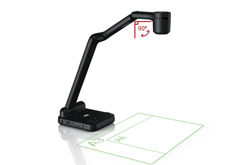 Portable Classroom Scanner Machine HD 8 Megapixel A4 Document Scanner Visual Presenter with LED Fill-in Light