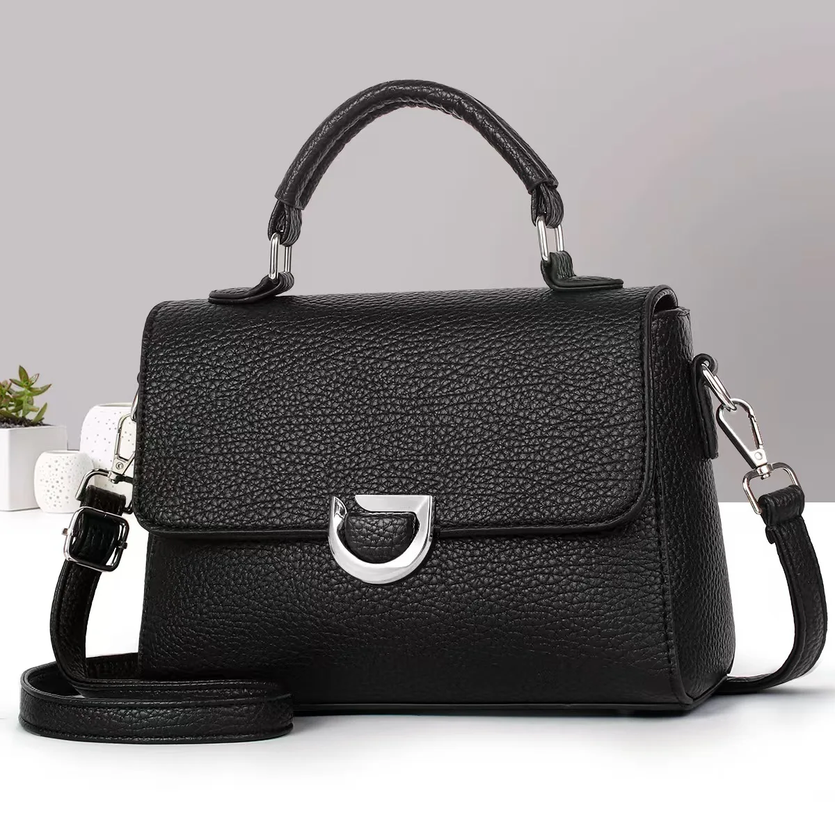 

2025 Autumn Winter New Tote Handbag Women Large Capacity Mom Bag Single Shoulder Crossbody Bag For Middle-Aged Ladies