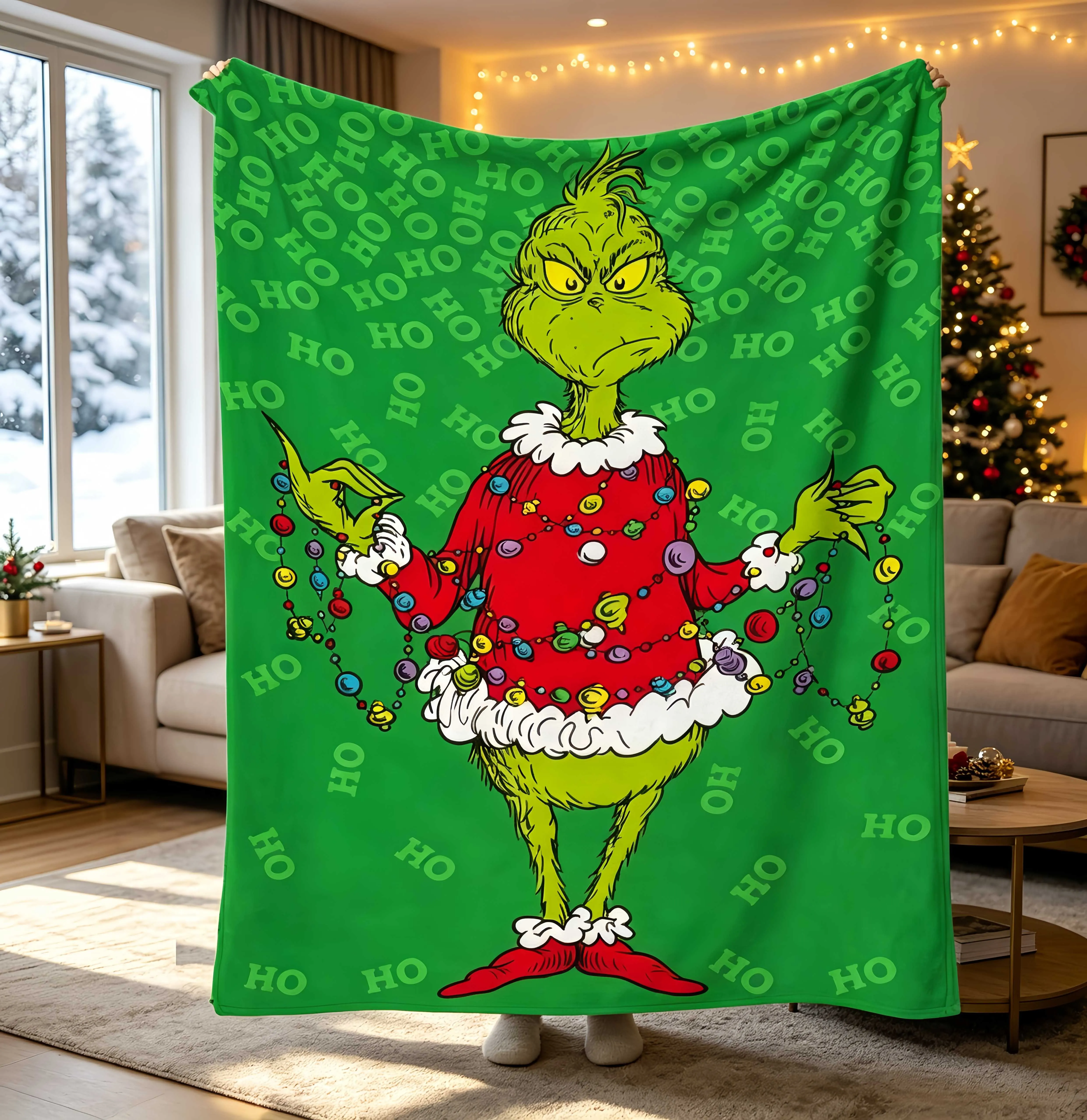 Christmas Cartoon Throw Blanket Soft Flannel Blanket For Home Sofa Bed Perfect Christmas New Year Gift For Kids Adults