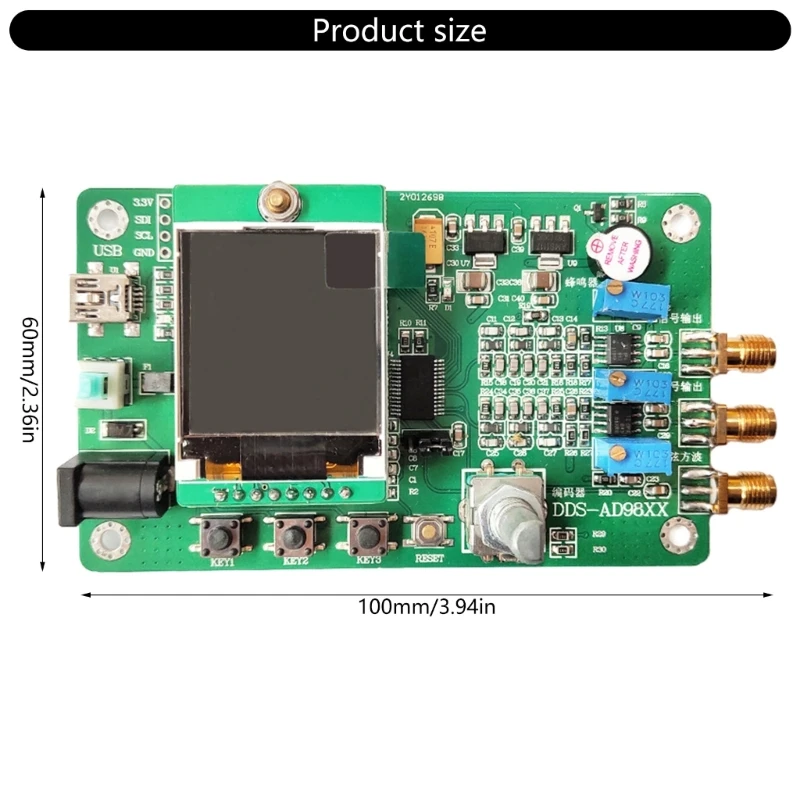 AD9851 Высокоскоростной модуль DDS с программой отправки ЖК-дисплея Генератор сигналов TFT-дисплея Программируемая функция DDS