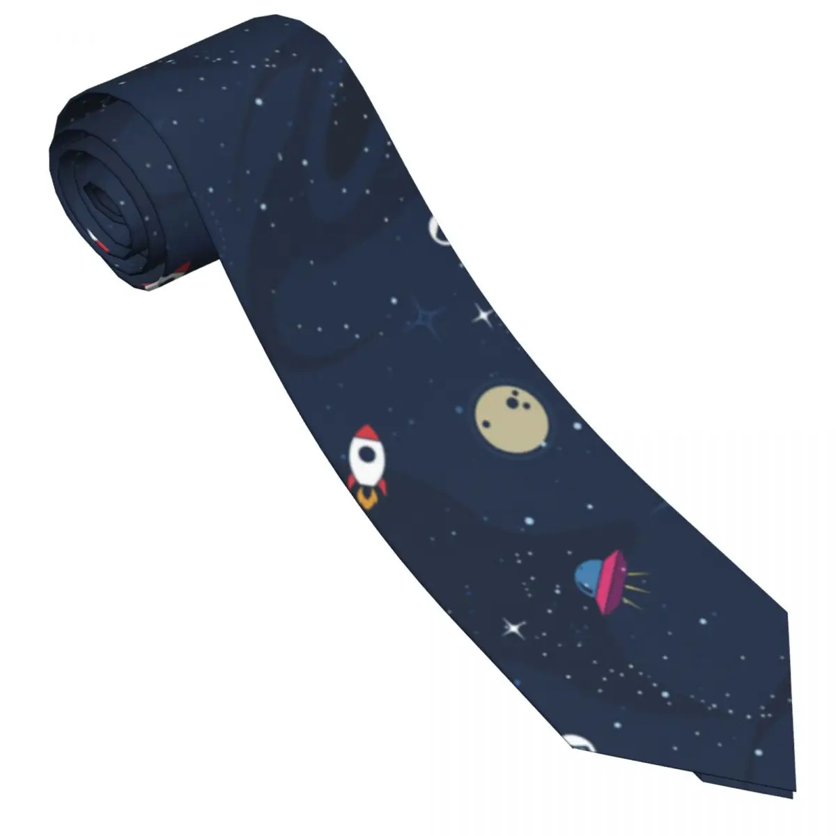 Tie For Men Formal Skinny Neckties Classic Men's Cute Space Pattern Wedding Tie Gentleman Narrow