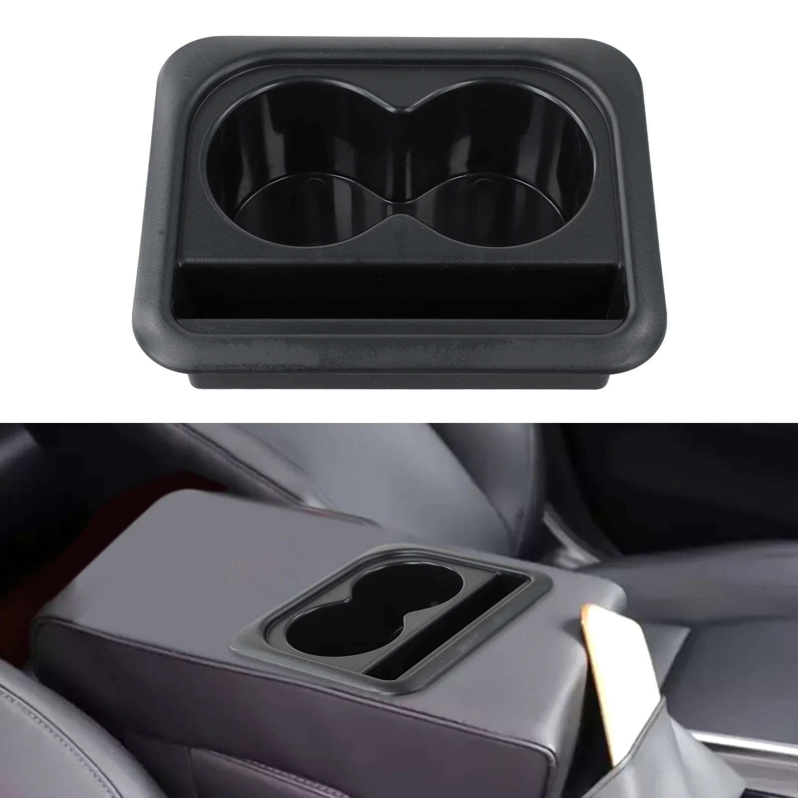 

High-grade Frosted Tea Cup Holder Car Armrest Box Pad Heightening Pad Semi-finished Multi-functional Plastic ABS Water Cup Holde