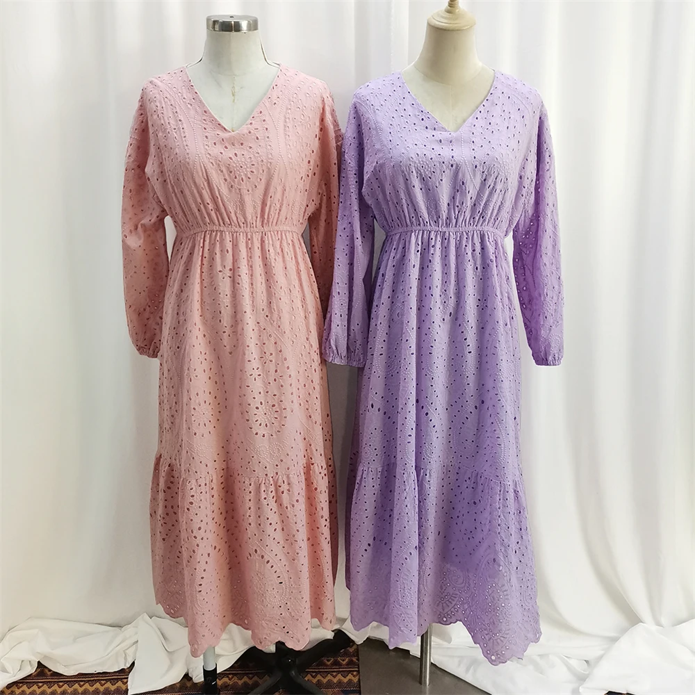 

Абая Дубай молитвенная одежда для женщин ажурная свободная повседневная вечеринка Vestidos Турция ислам мусульманское длинное платье Robe Femme Musulmane