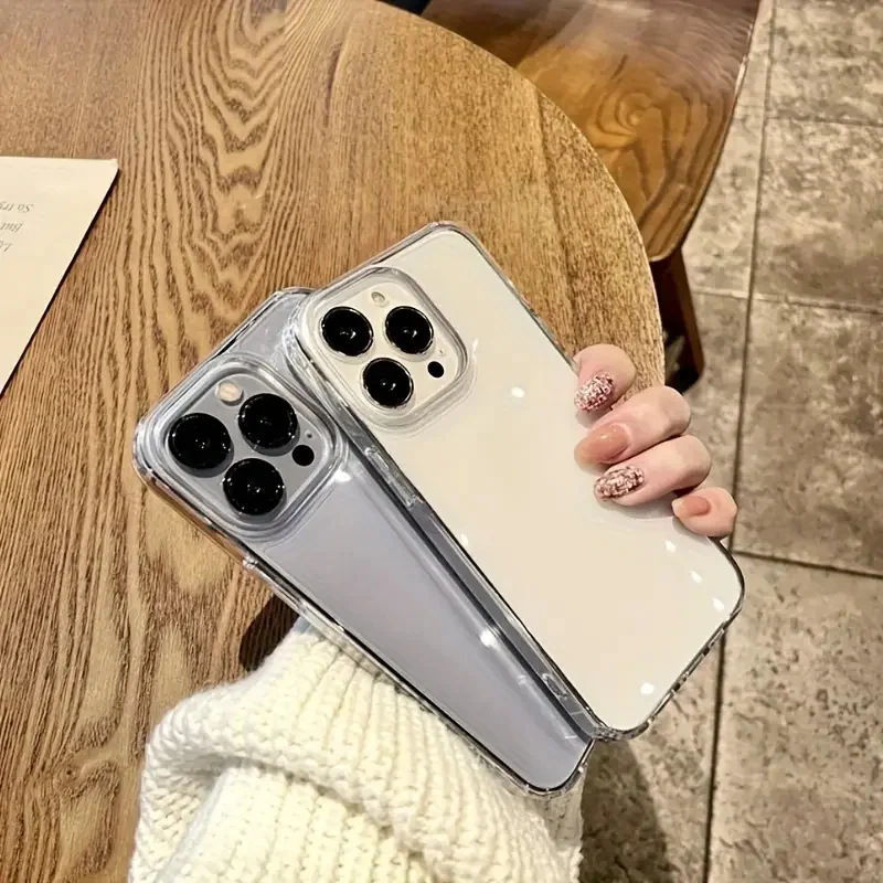Paquete de 5 fundas TPU suaves transparentes para iPhone 17, 16, 15, 14, 13, 12, 11 Pro Max, 17 Air, 16, 15, 14 Plus, 13, 12 2