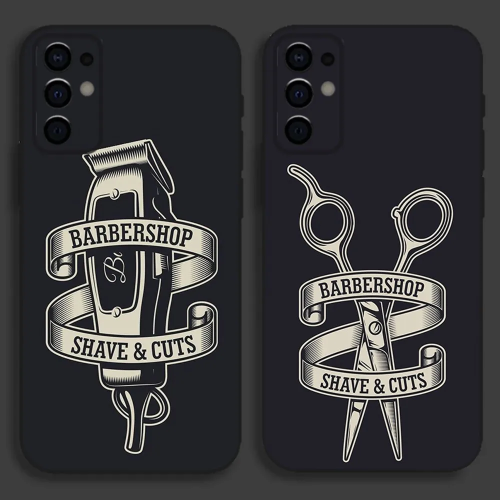 

Barber Shop Hair Stylist tools Phone Case For Samsung S24,S21,S22,S23,S30,Ultra,S20,Plus,Fe,Lite,Note,10,9,5G Black Soft Cover