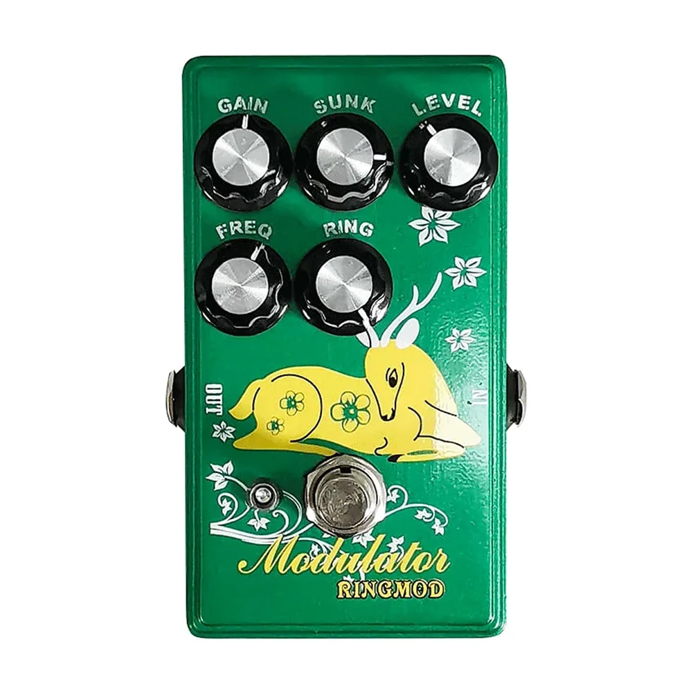 Efeito de guitarra elétrica ringmod multi modulação pedal anel modulador pedal de efeito, acessórios de pedal de guitarra