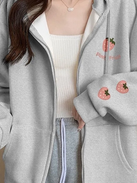 2025 New Korean Sle Women's Hoodie Sweatirt Autumn Winter Fce Lined Loose Casual Top Versatile Comfortable Outerwear