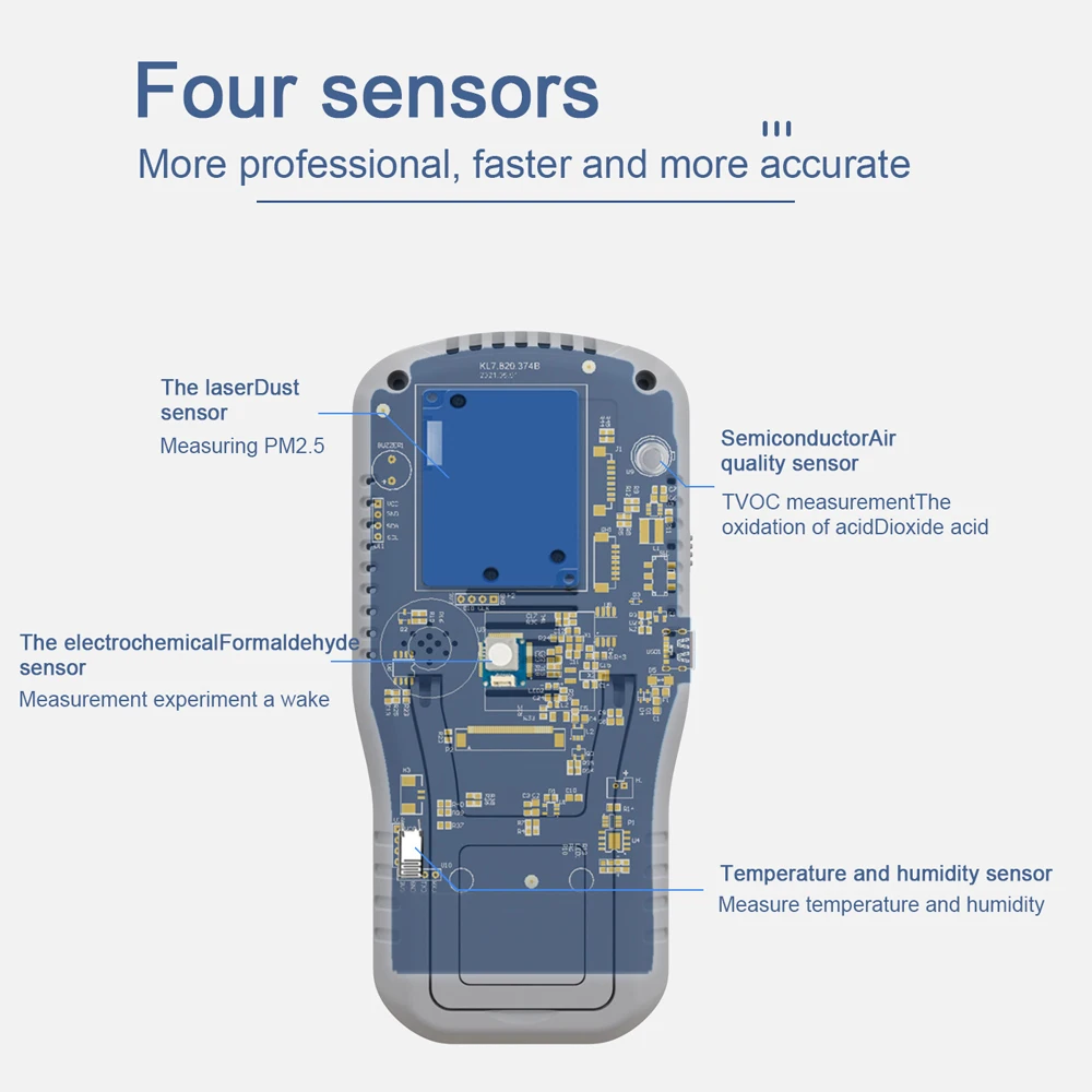 8 In 1 Professional Air Quality Detector CO2 CO HCHO TVOC PM2.5 Temperature Humidity Test AQI Monitor High Accuracy Gas Analyzer