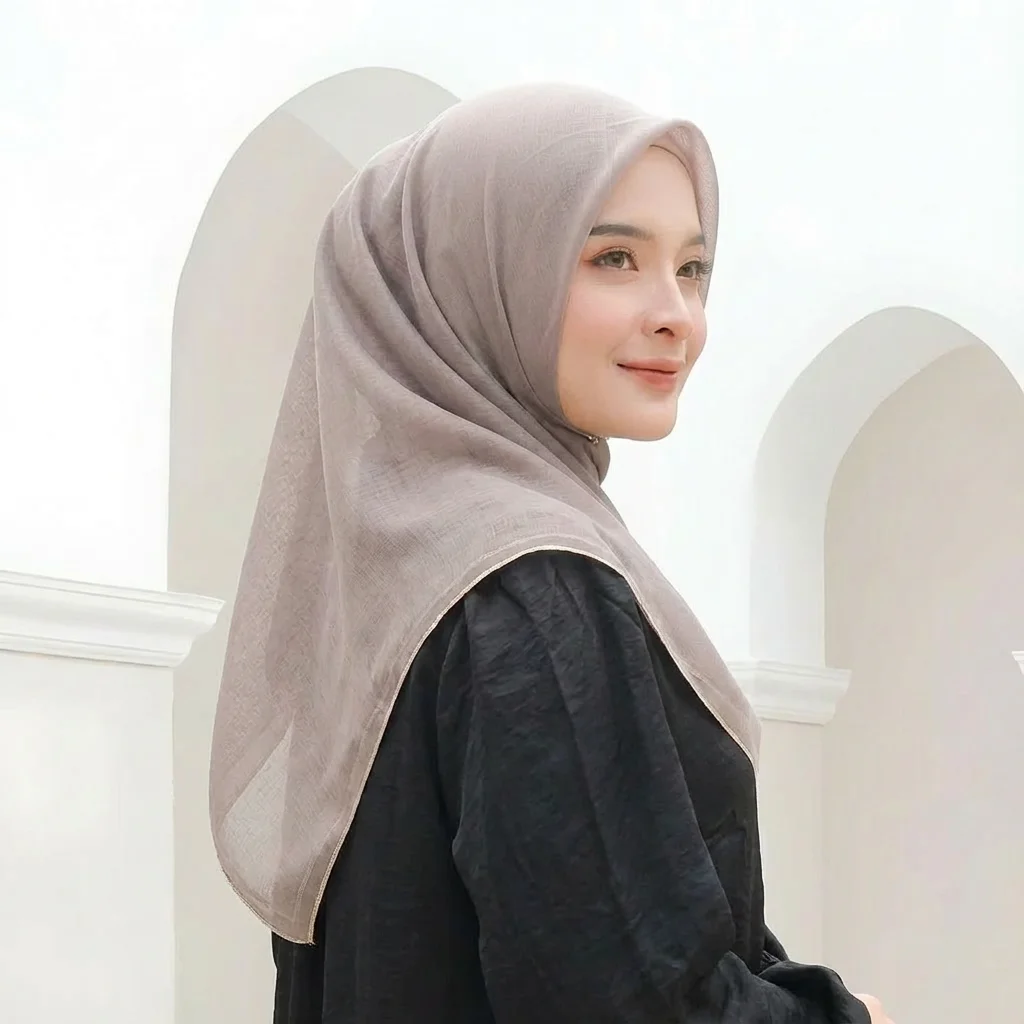 

Женский мусульманский платок-хиджаб однотонный квадратный шарф-платок для головы, исламский платок-саль, бандана, тюрбан 110*110 см