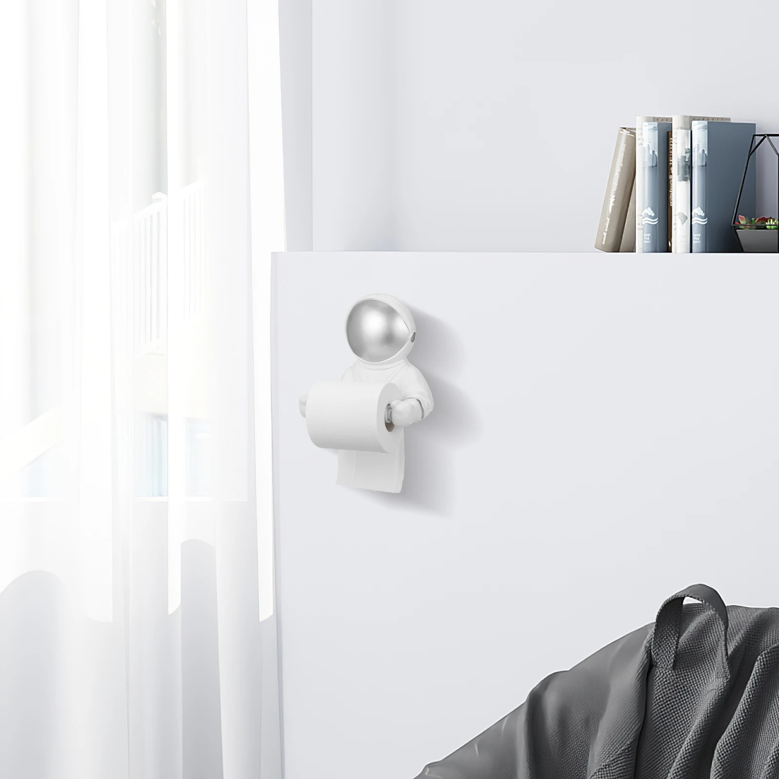 

Astronaut Tissue Holder Resin Paper Towel Bathroom Kitchen Decor Stable Base Easy Clean