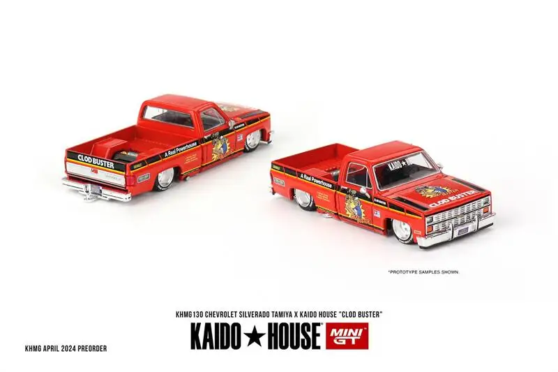 

** Предзаказ ** Kaido House x MINI GT 1:64 CHEVROLET SILVERADO TAMIYA X KAIDO HOUSE «CLOD BUSTER» литая модель автомобиля