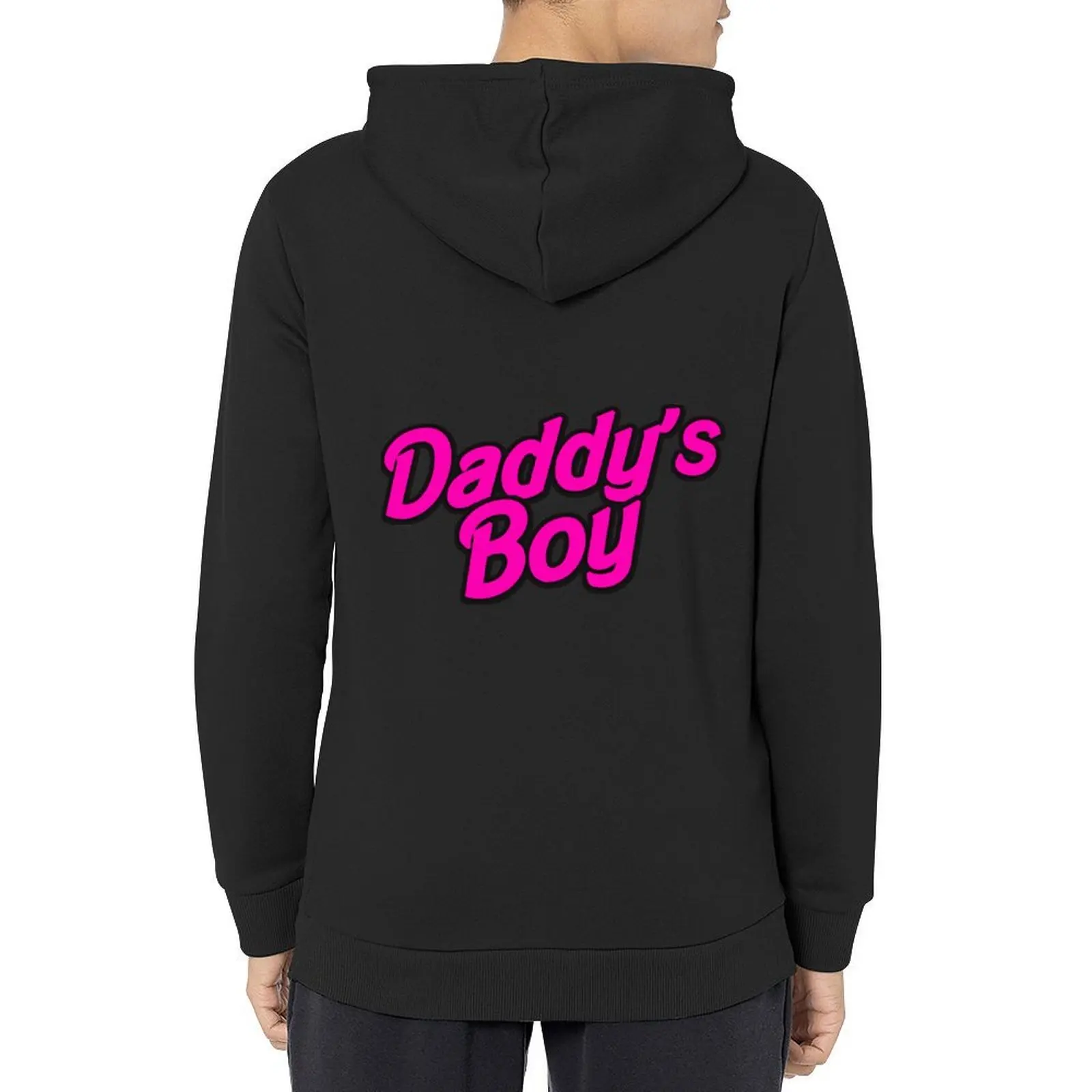 مجموعة تي شيرت رجالي للخريف بقلنسوة وردية اللون من Daddy's Boy Doll ملابس رجالية بقلنسوة جرافيك