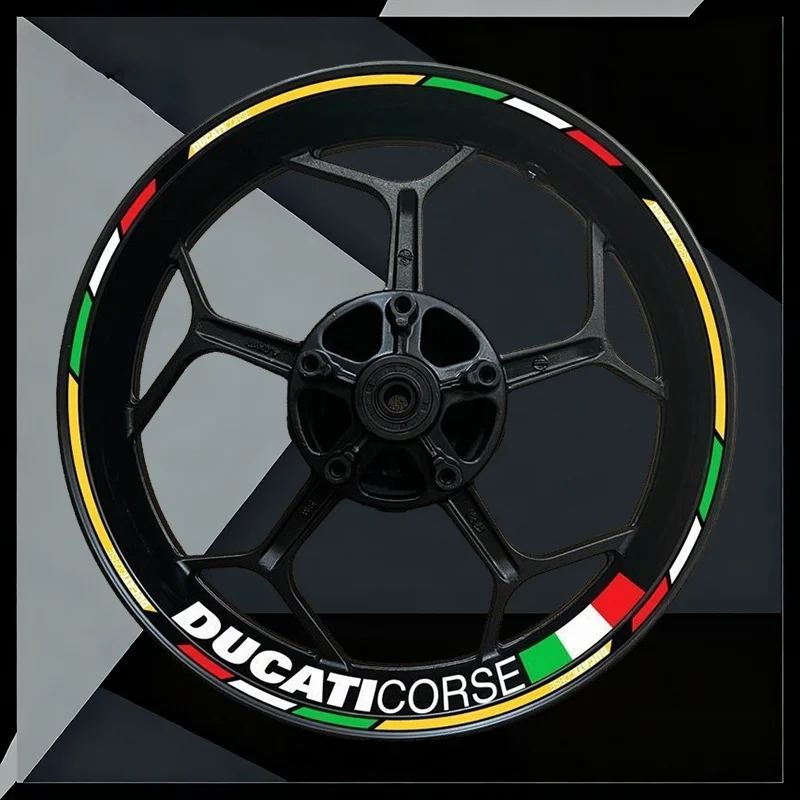 Motorcycle Ducati wheel hub sticker modification inner ring sticker waterproof For Ducati Corse V2V4/821/959/939/796/795 Monster