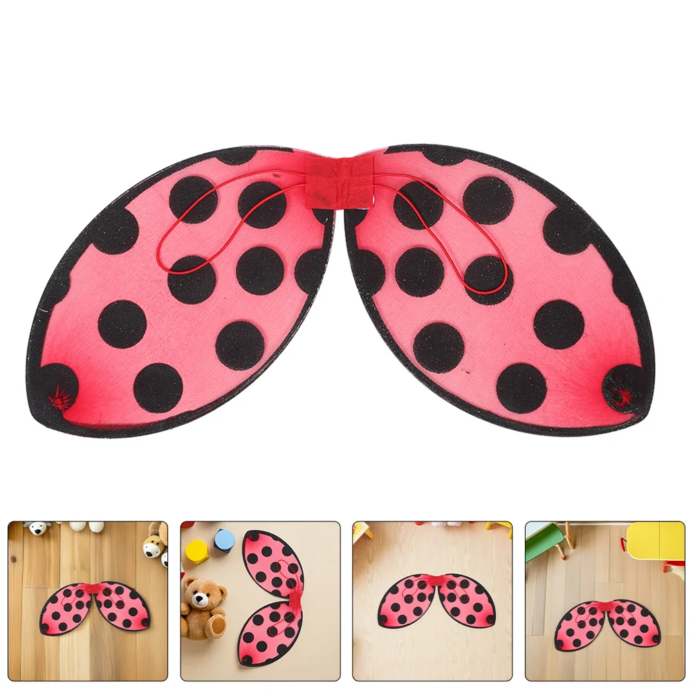 

2Pcs Ladybug Wings Red Foldable Lightweight Insect Costume Prop Performance Cosplay Halloween Party Ladybug Wings for