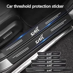 Car Threshold Pedals Trunk Pedal Bumper Carbon Fiber Protective Stickers For Chevrolet Sail 2010 2011 2012 2013 2014