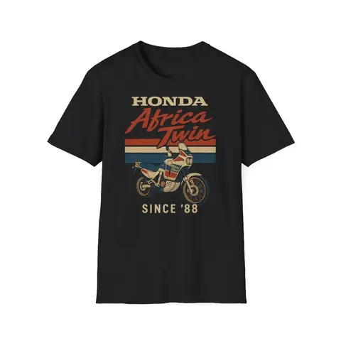 Honda T-shirt homme et femme été marque de luxe T-shirt Honda Africa Twin manches courtes printemps et automne moto cyclisme haut
