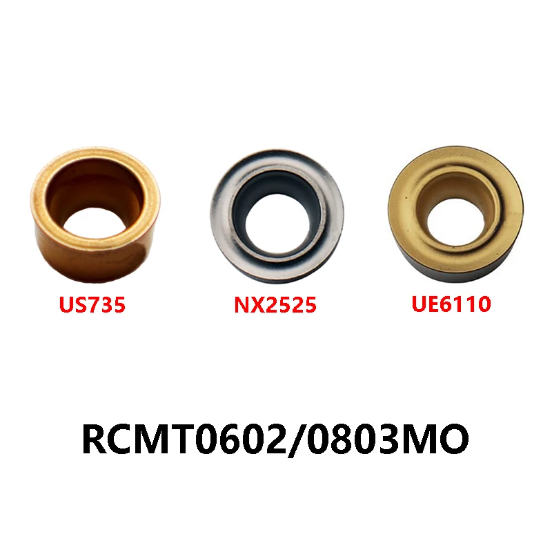 

RCMT RCMT0602MO US735, RCMT0803MO NX2525 UE6110, 10 шт., оригинальный карбидный фрезерный станок с ЧПУ RCMT0602 0803 MO